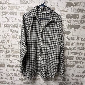 Liz Claiborne Black and White Checkered Shirt